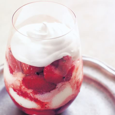 Strawberry Parfaits with Black Pepper and Balsamic Vinegar