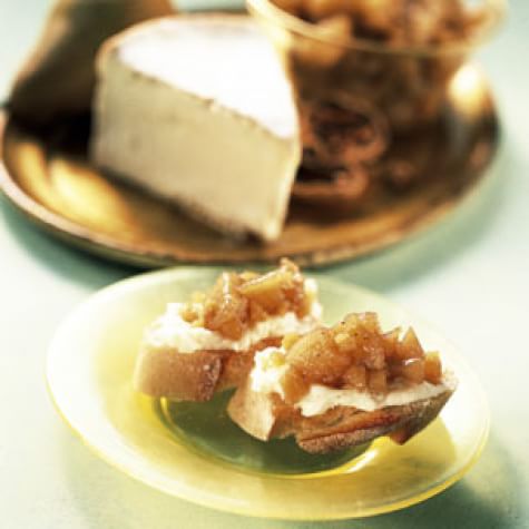 St.-André Cheese with Ginger Pears