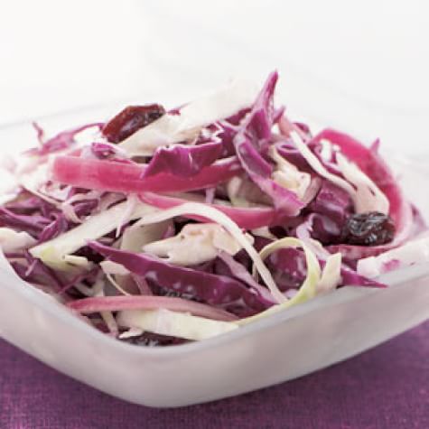 Purple Cabbage Slaw with Raisins
