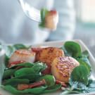 Warm Spinach Salad with Scallops