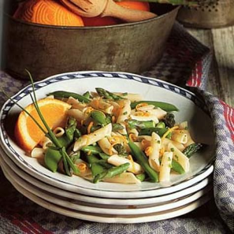 Spring Asparagus and Snap Pea Penne Salad