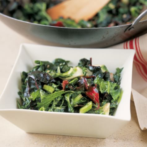 Sautéed Mixed Greens With Garlic Recipe