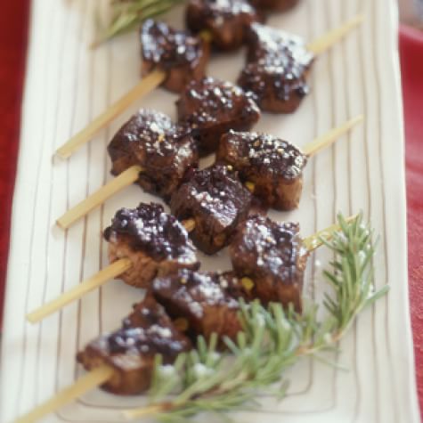 Rosemary Filet Mignon Skewers with Balsamic Glaze - Give it Some Thyme