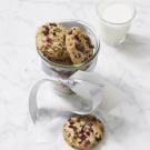 Crisp Chocolate Chip Cookies with Dried Cherries and Pistachios