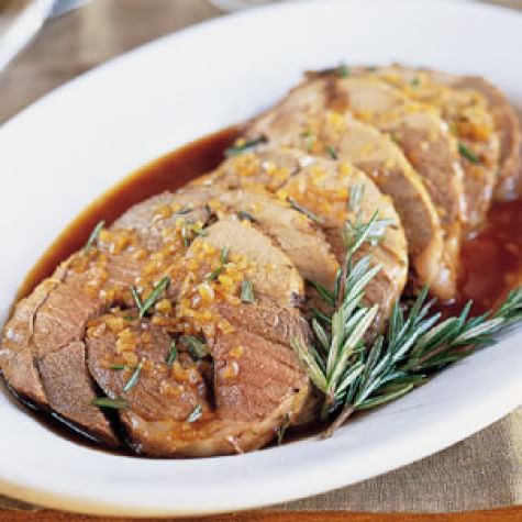 Rosemary-Roasted Leg of Lamb with Balsamic Sauce