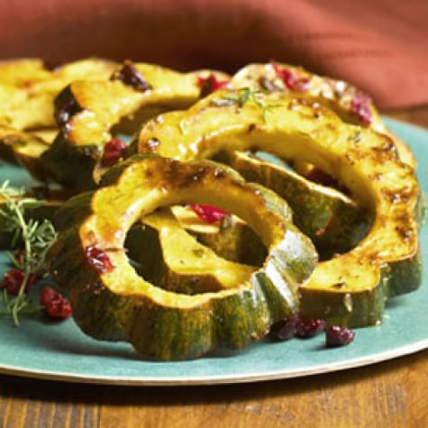 Acorn Squash Rings Glazed with Maple & Orange