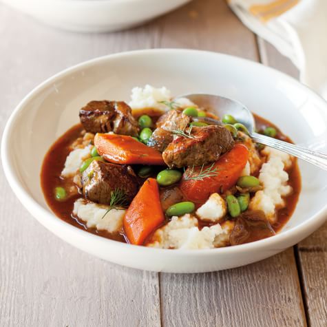 Beef, Carrot And Edamame Stew With Dill And Lemon 