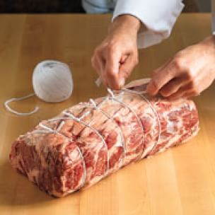 Tying a Boneless Rib Roast