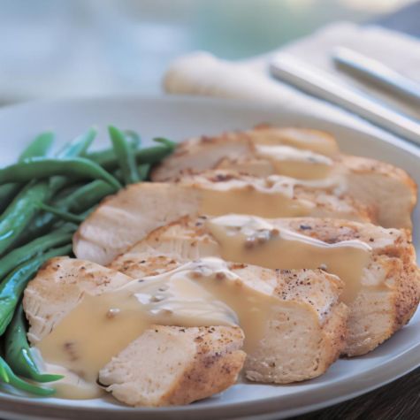Pan-Seared Chicken with Mustard Sauce Pan-Seared Chicken with Mustard Sauce