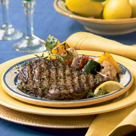 Tuscan Grilled Rib-Eye Steaks