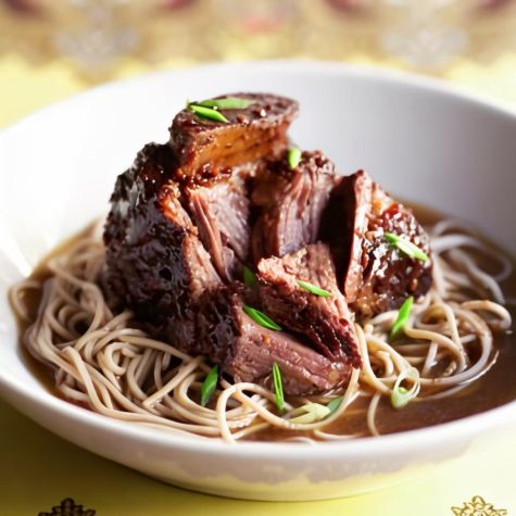 Asian Braised Short Ribs with Noodles