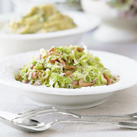 Sautéed Green Cabbage with Country Ham