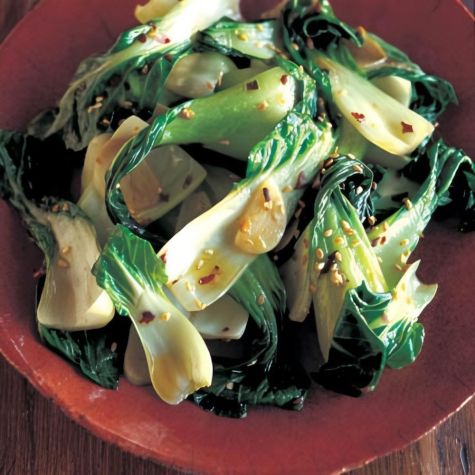 Wok-Seared Baby Bok Choy with Chili Oil and Garlic Wok-Seared Baby Bok Choy with Chili Oil and Garlic