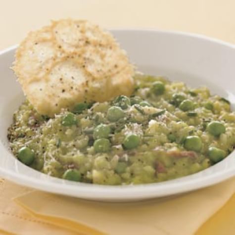 Sweet Pea Risotto with Prosciutto