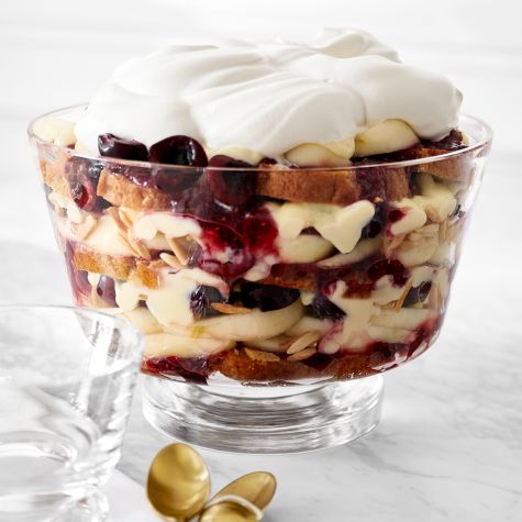 English Trifle with Pears and Dried Cherries