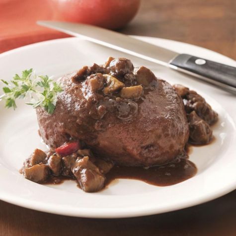 Filets Mignons with Bourguignonne Sauce