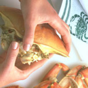 Preparing Fresh Crab