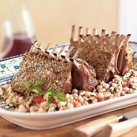 Racks of Lamb with White Beans
