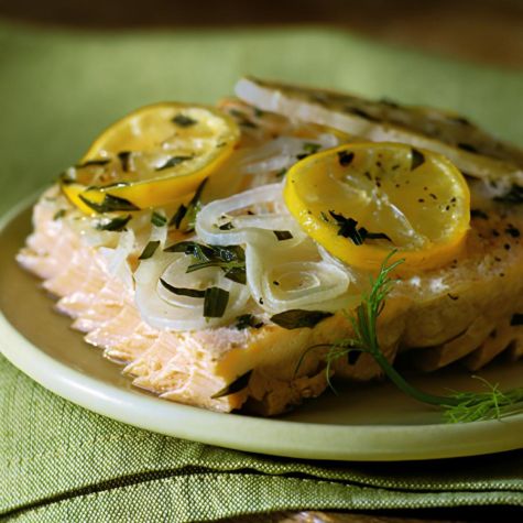 Smoke-Grilled Salmon with Fennel and Tarragon