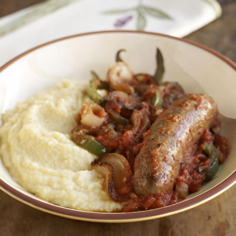 Italian Sausage with Arrabbiata Sauce and Polenta