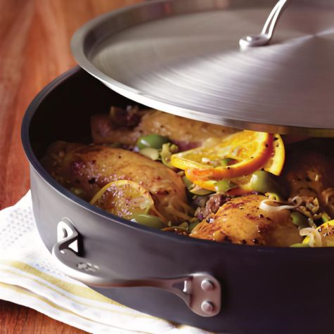 Braised Chicken with Mediterranean Wine Sauce