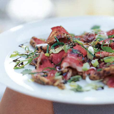 Seared Beef Tenderloin with Cilantro and Mint