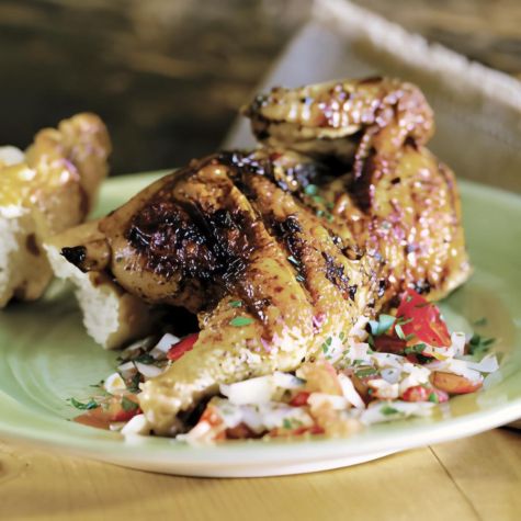 Cornish Hens under a Brick, Italian Style