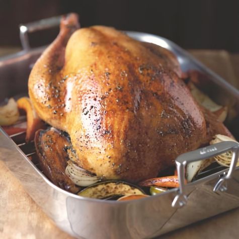 Brined Turkey with Herb Butter