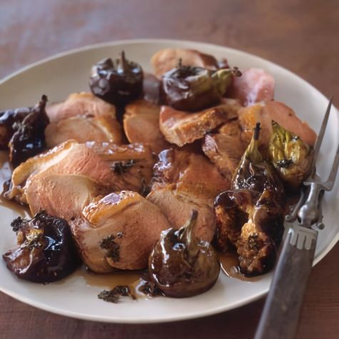 Duck Breasts with Roasted Figs and Balsamic Glaze