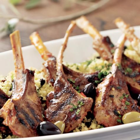 Grilled Lamb Chops with Harissa