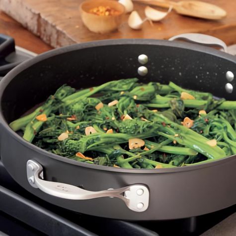 Rapini with Garlic and Red Pepper