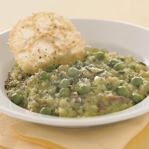 Sweet Pea Risotto with Prosciutto