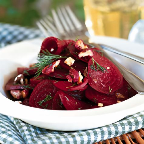 Beet and Walnut Salad with Dill