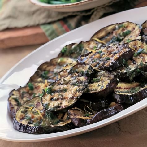 Grilled Eggplant with Marjoram Sauce (Melanzana alla Griglia con Maggiorana)