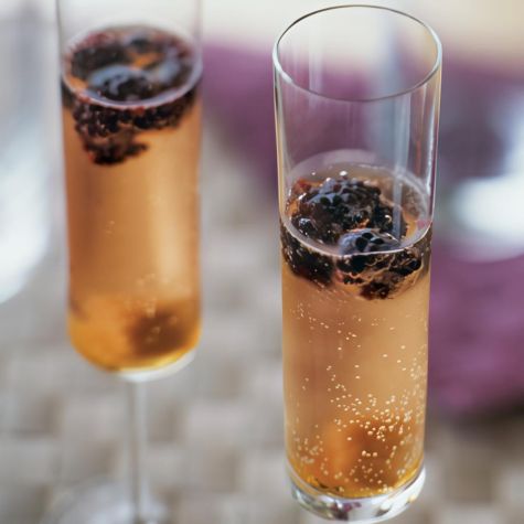 Blackberry Champagne Cocktail