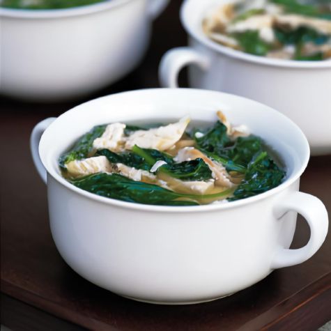 Chicken Stracciatella with Baby Spinach