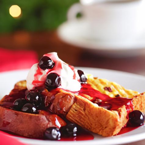 Pain Perdu with Amarena Cherries