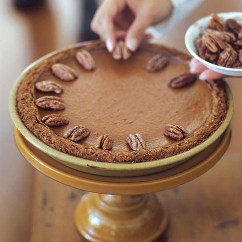 Pumpkin Pie with Candied Pecans