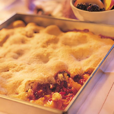 Nectarine-Blackberry Cobbler