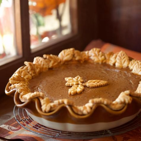 Pecan Pumpkin Butter Pie with Butterscotch Cream