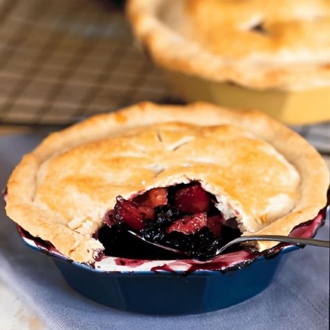 Wild Blueberry-Peach Pies