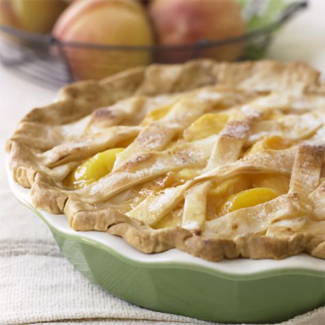 Latticed Peach Pie