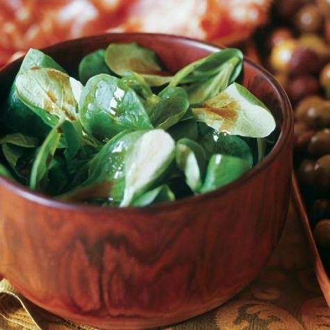 Mâche with Walnut Oil and Balsamic Vinaigrette