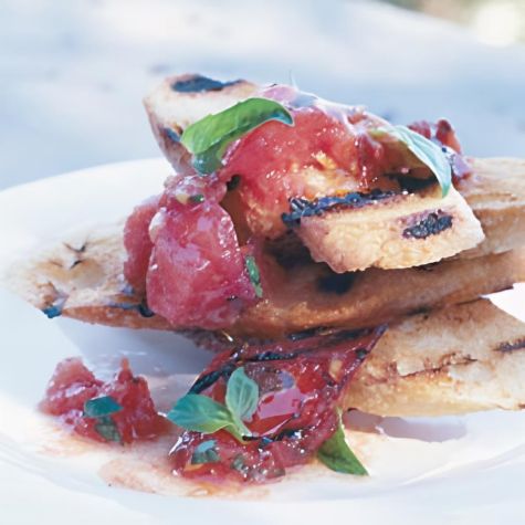 Charred-Tomato Bruschetta