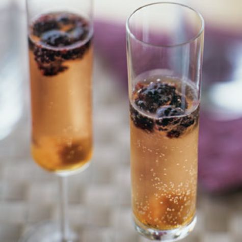 Blackberry Champagne Cocktail