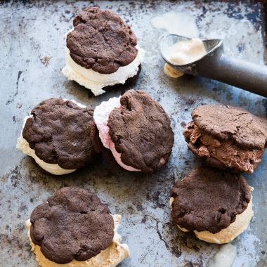 Making Ice Cream Sandwiches
