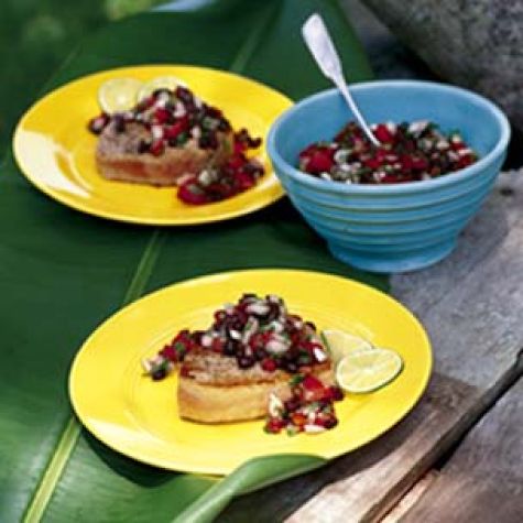 Panfried Tuna with Black Bean Salsa