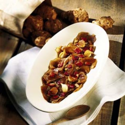 Jerusalem Artichokes with Bacon and Balsamic Vinegar