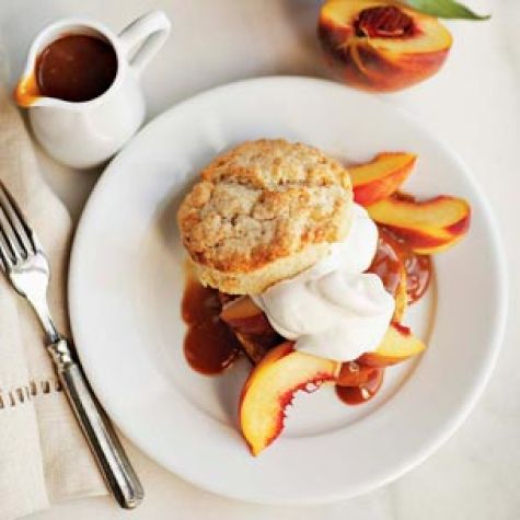 Fresh Peach & Candied Ginger Shortcakes