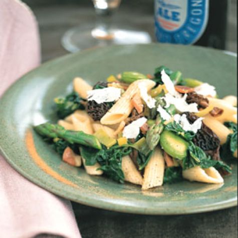 Penne with Morels and Spring Vegetables